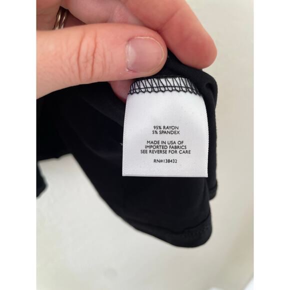 NWT ModCloth Excellence Attained Pull On Stretch Black Skirt 1X Minimalist Work - Picture 6 of 7